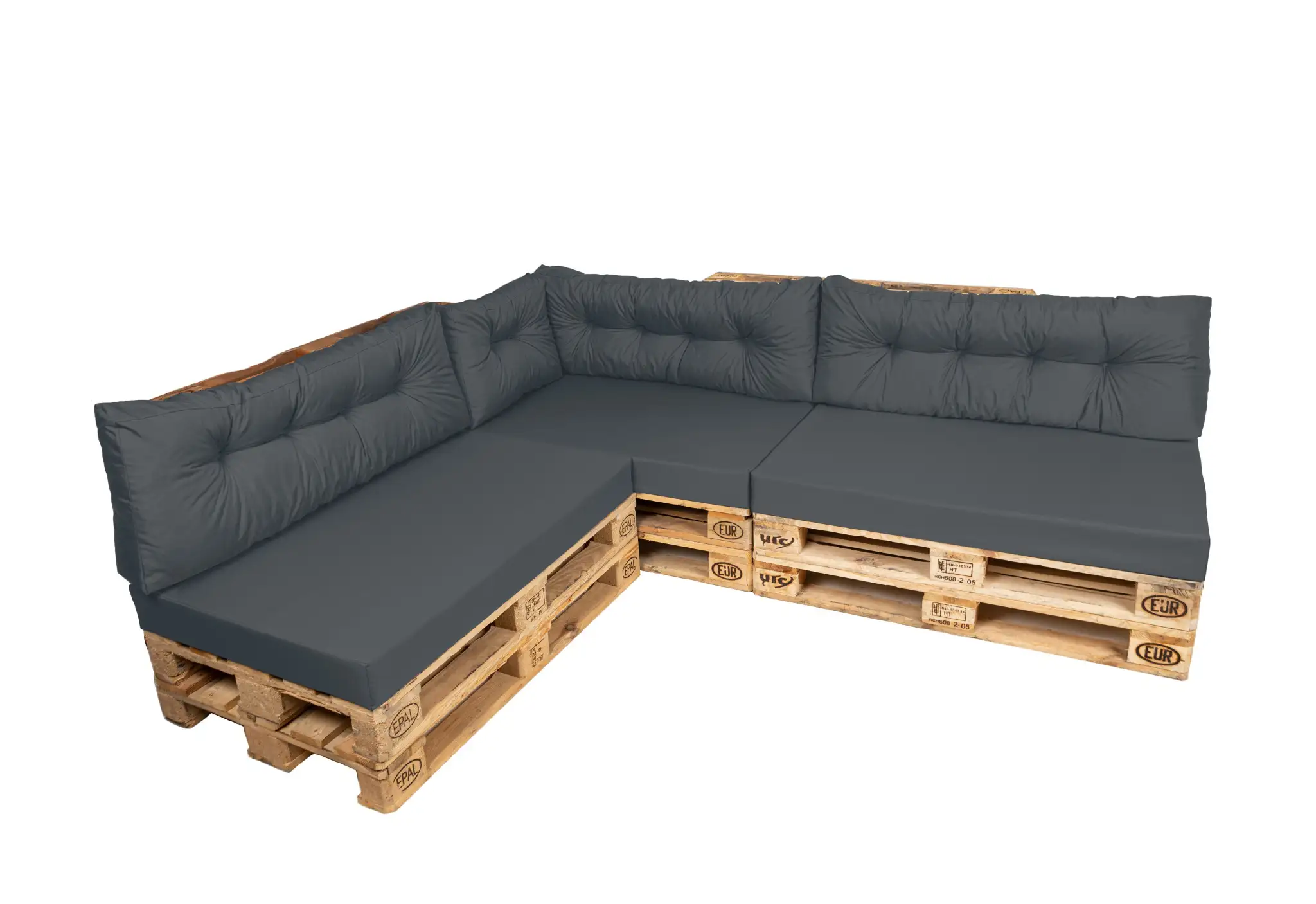 TexDeko Comfort Palettenkissen wasserabweisend 120x80x12cm mit abnehmbarem Bezug